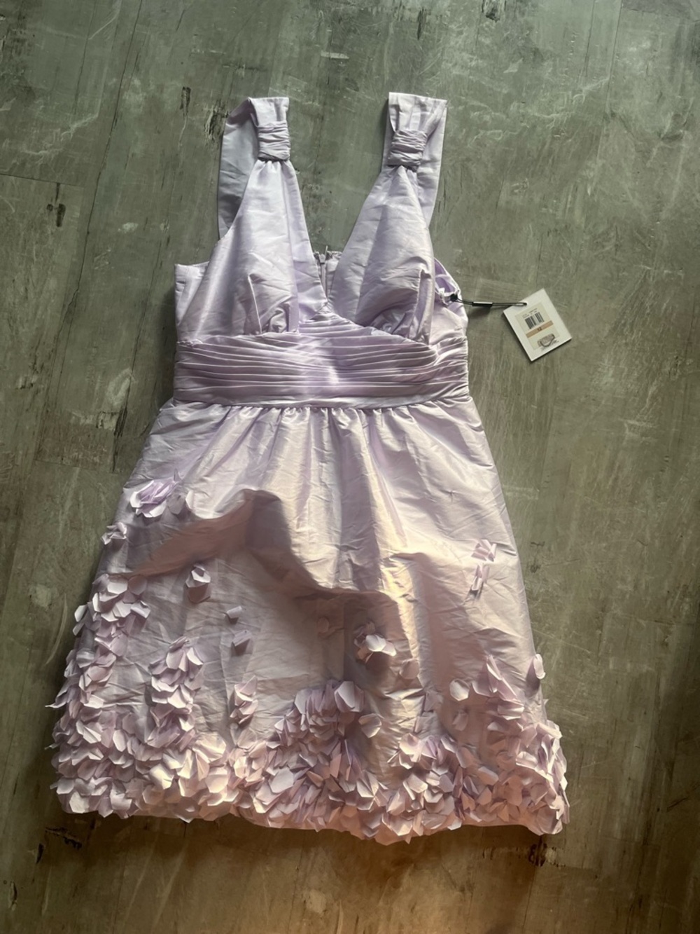 Calvin Klein Lilac Sleeveless Petal-Hem womens sz 12 Dress NWT